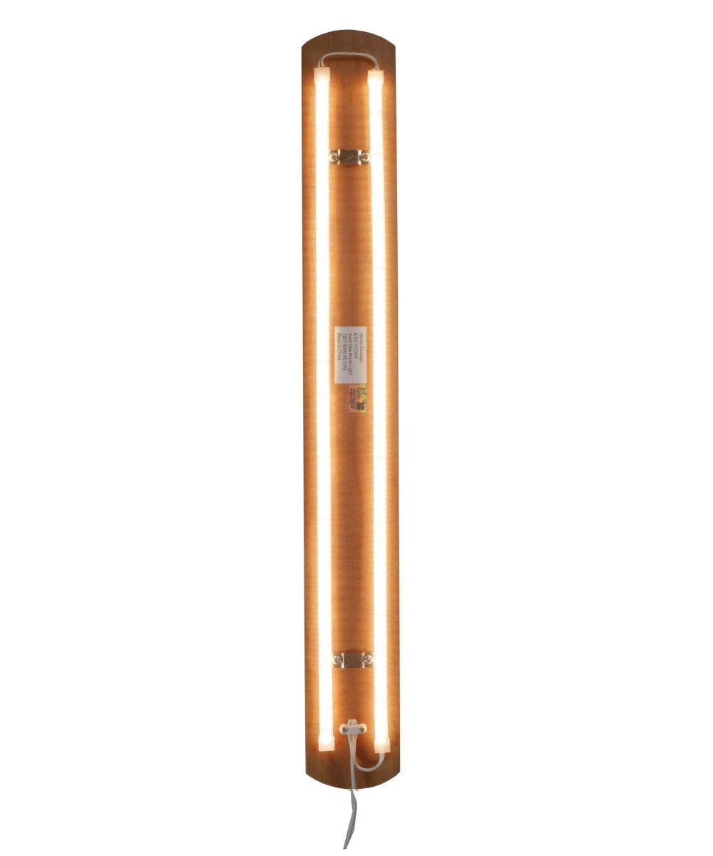 3"W Solid Wood Hover Plank Corner/Wall Accent Light Plug-In by Home